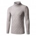 Fashion Mens Downneck Solid Color Pullover Classic Diamond Pattern Slim Fit Knitte Sweater