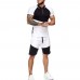 Casual Sports Short Sleeve Set Quick Drying Breathable Fitness Running Sports T  Shirts Sports Shorts Loose Short Men Sport Wear