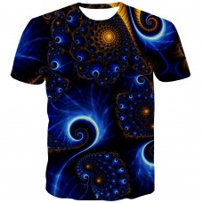 Fashion 3D Starry Sky T  shirt Creative Design Summer Men Cool Short Sleeve Casual Cotoon Print Sports Top