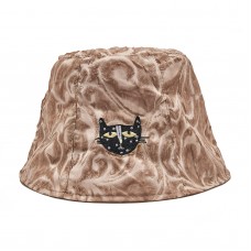 Jassy Men’s Cotton Polyester Outdoor Casual Leopard Jacquard Tie Dye Bucket Hat Street Sun Hat