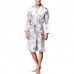 INCERUN Mens Satin Silk Pajamas Kimono Bathrobe Robe Dressing Gown Sleepwear Loungewear