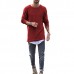 Fashion Men’s Knitting Solid Color O  Neck T  shirt Long  Sleeved Regular Fit Casual T  shirt