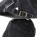 Menico Men Cotton Washed Distressed Simple Embroidered Letters Outdoor Casual Beret Sun Hat Flat Cap