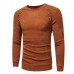 Autumn Winter Men’s Fashion Button Design Pullovers Casual Slim Round Neck Long Sleeved Pullover Swe