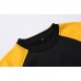 Autumn Winter Men’s Loose Color Block Casual O Neck Long Sleeve Pullovers