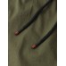 Mens Solid Applique Cotton Drawstring Cuff Cargo Pants With Multi Pockets