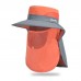 Unisex Polyester Casual Outdoor Breathable Face Shield Brim Extended Foldable Quick Dry Sunshade Bucket Hats