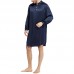 Mens Comfy Long Sleeve Silk Satin Pajama Bathrobe Sleepwear Home Robe