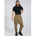 Male Fashion Patchwork Dropped Crotch Pants