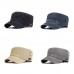 Menico Men’s Breathable Cotton Solid Color Outdoor Casual Flat Cap Mountaineering Sports Sunshade Hat