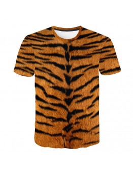 Fashion 3D Tiger Printed T  shirt O  Neck Summer Short Sleeves Daily Casual Funny Hiking Travel