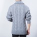 Fall Winter Mens Casual Sweater Coat Knitted Cardigan Large Lapel Long sleeves Tide Sweater
