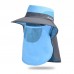 Unisex Polyester Casual Outdoor Breathable Face Shield Brim Extended Foldable Quick Dry Sunshade Bucket Hats