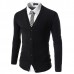 Autumn Winter Fashion Pure Color Knit Cardigan Casual Business Slim Fit V  neck Cardigan